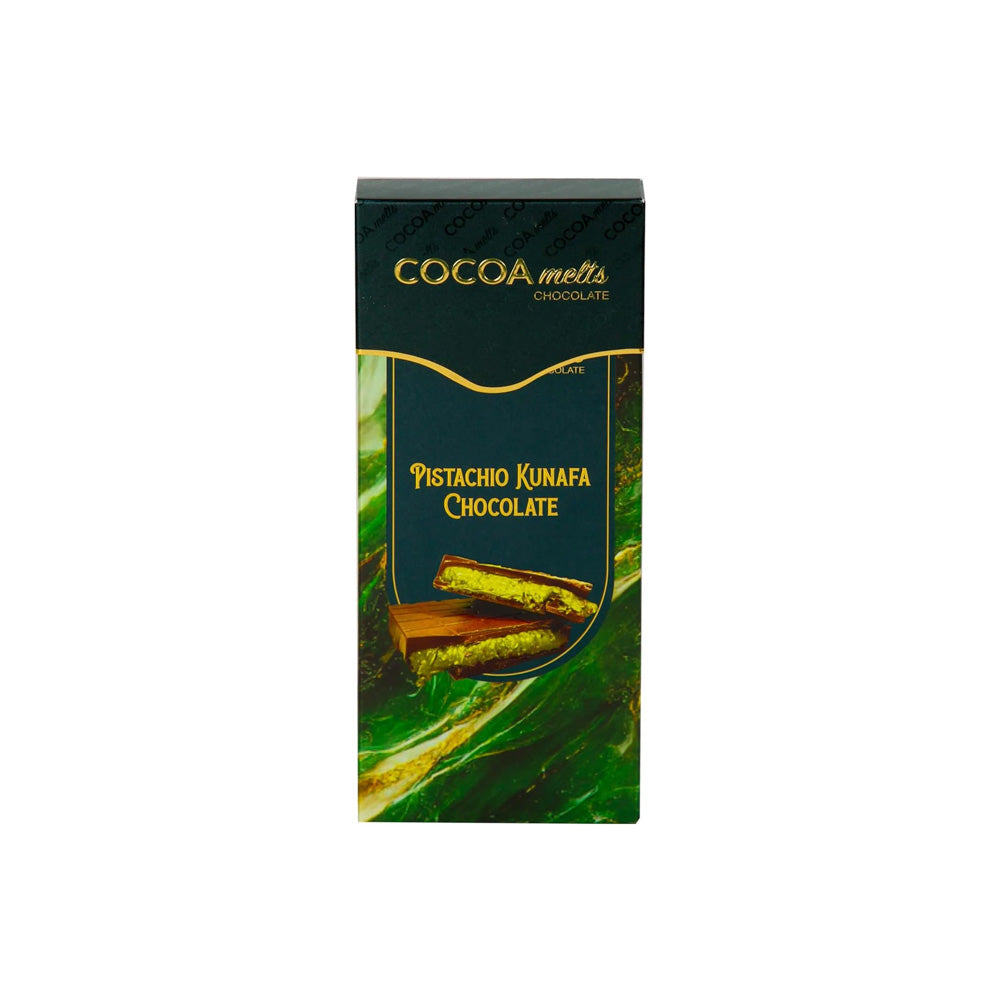Cocoa Melts Pistachio Kunafa Chocolate 160g