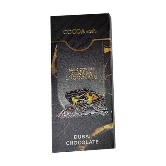 Cocoa Melts Dark Coffee Kunafa Chocolate 160g